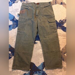 Wrangler Green Double Knee Cargo Pants
